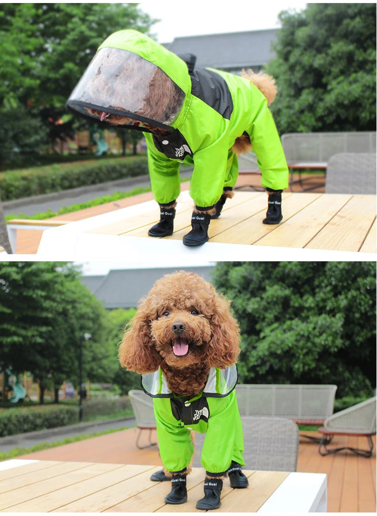 Dog Face Raincoat Jumpsuit