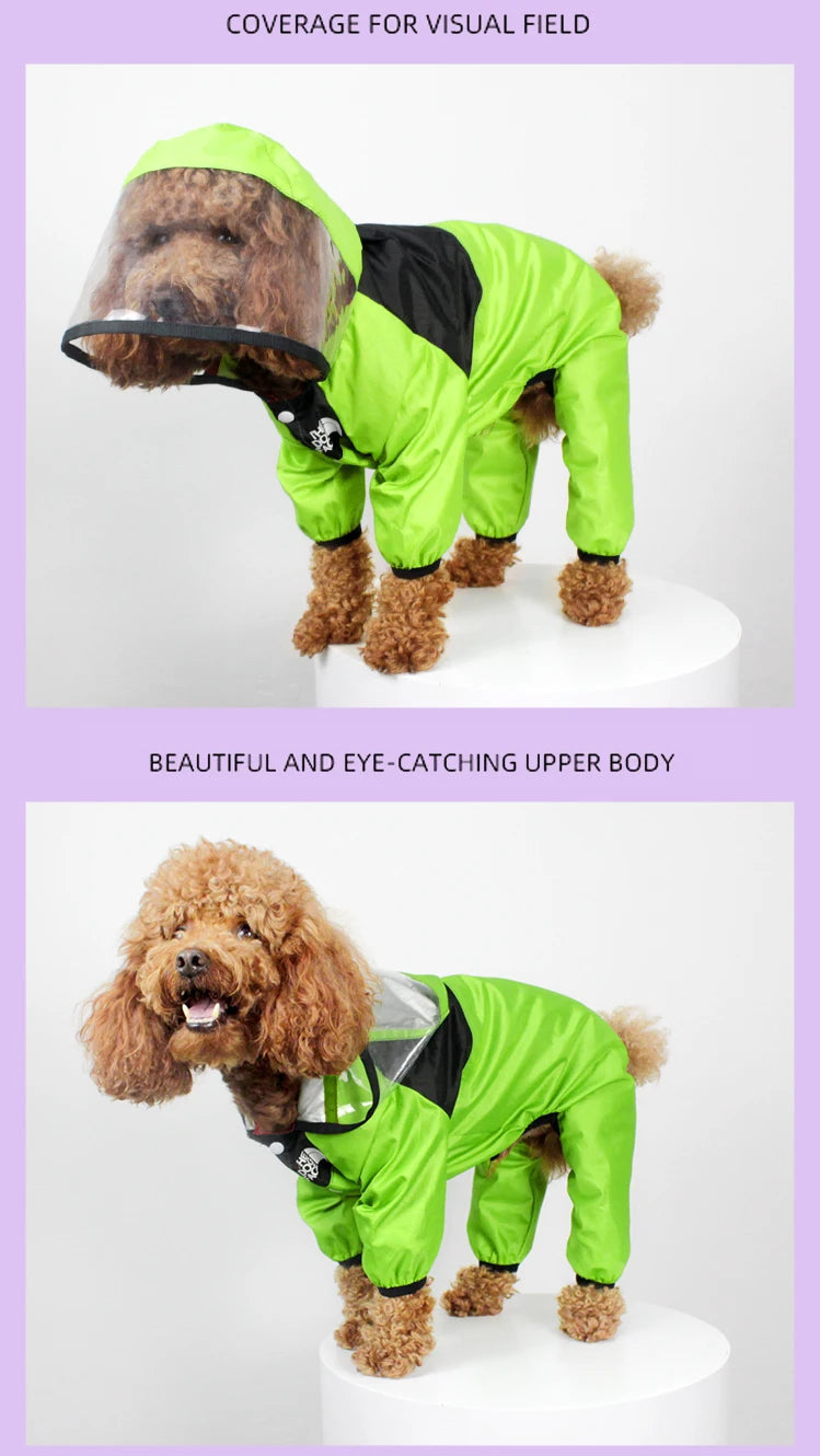Dog Face Raincoat Jumpsuit