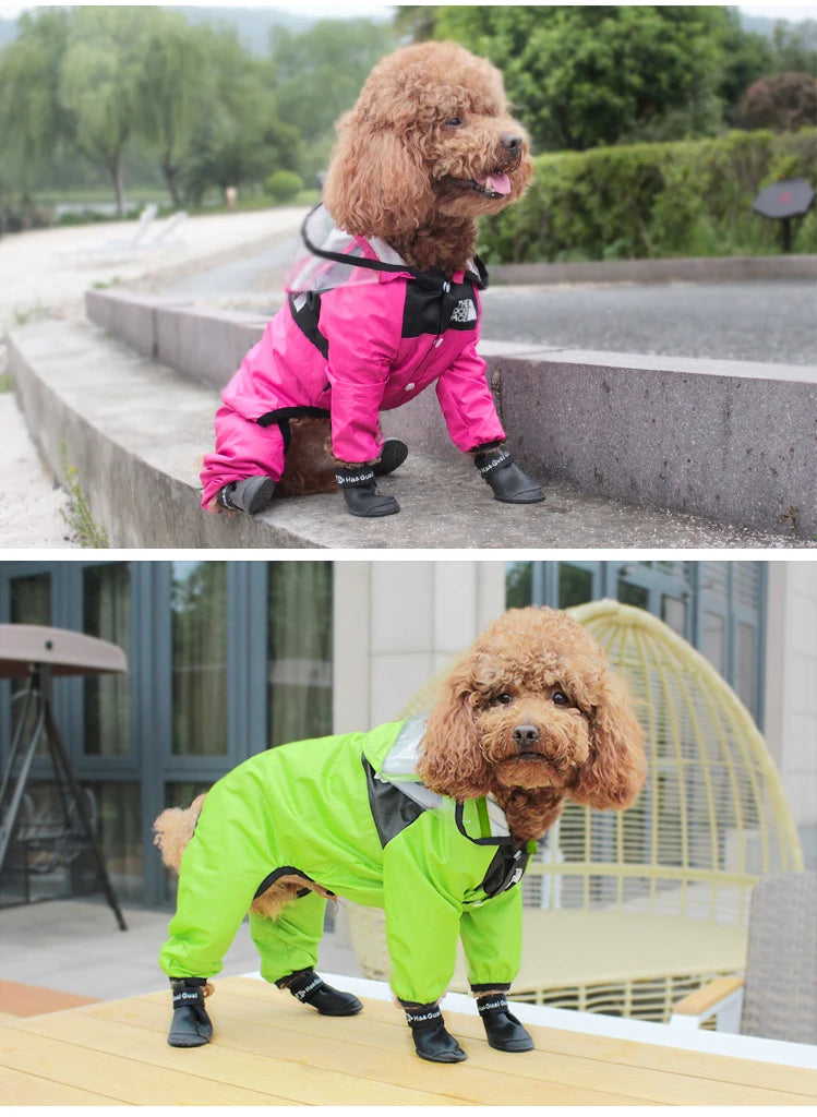 Dog Face Raincoat Jumpsuit