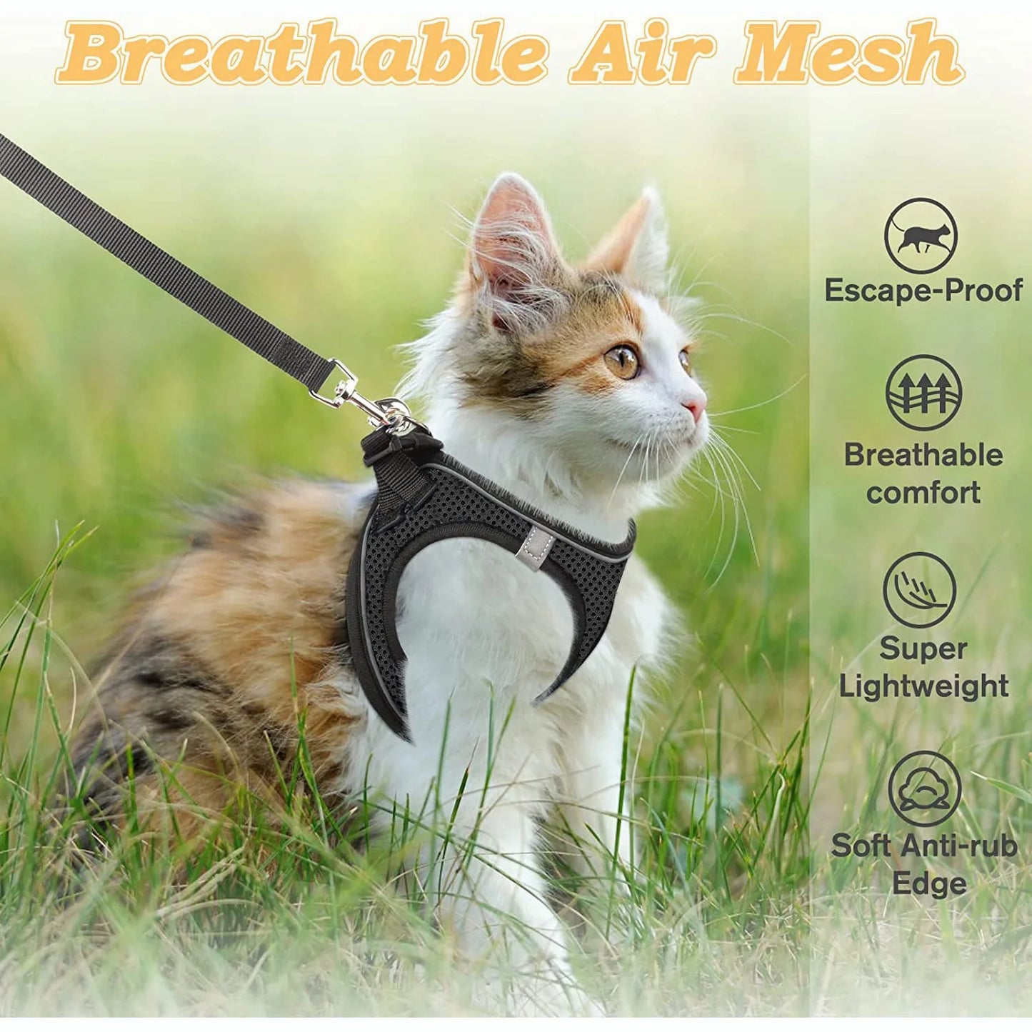 Escape-Proof Cat Harness Set