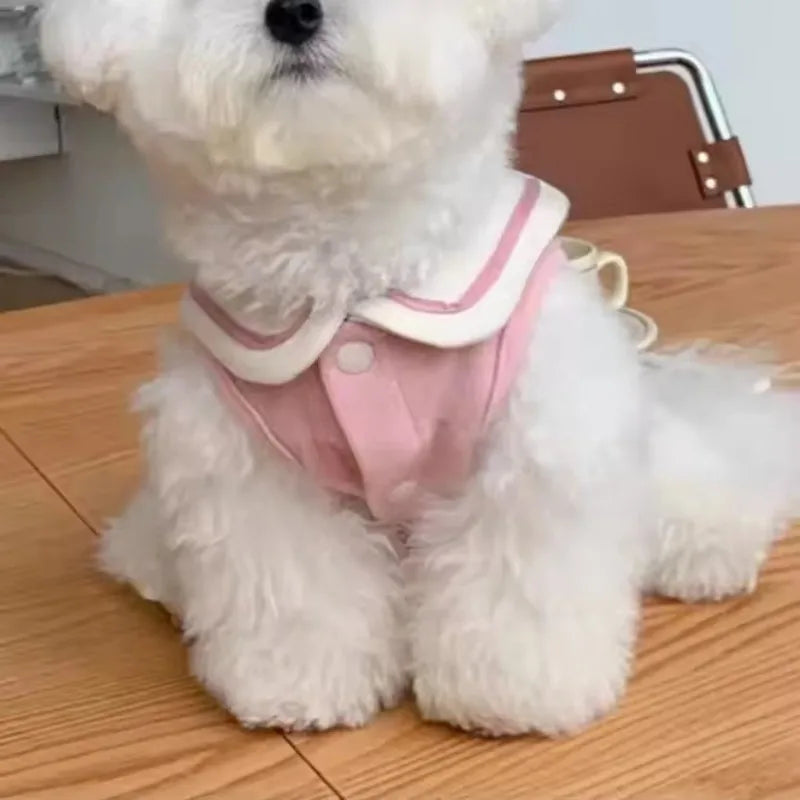 Cute Stripe Dog Polo