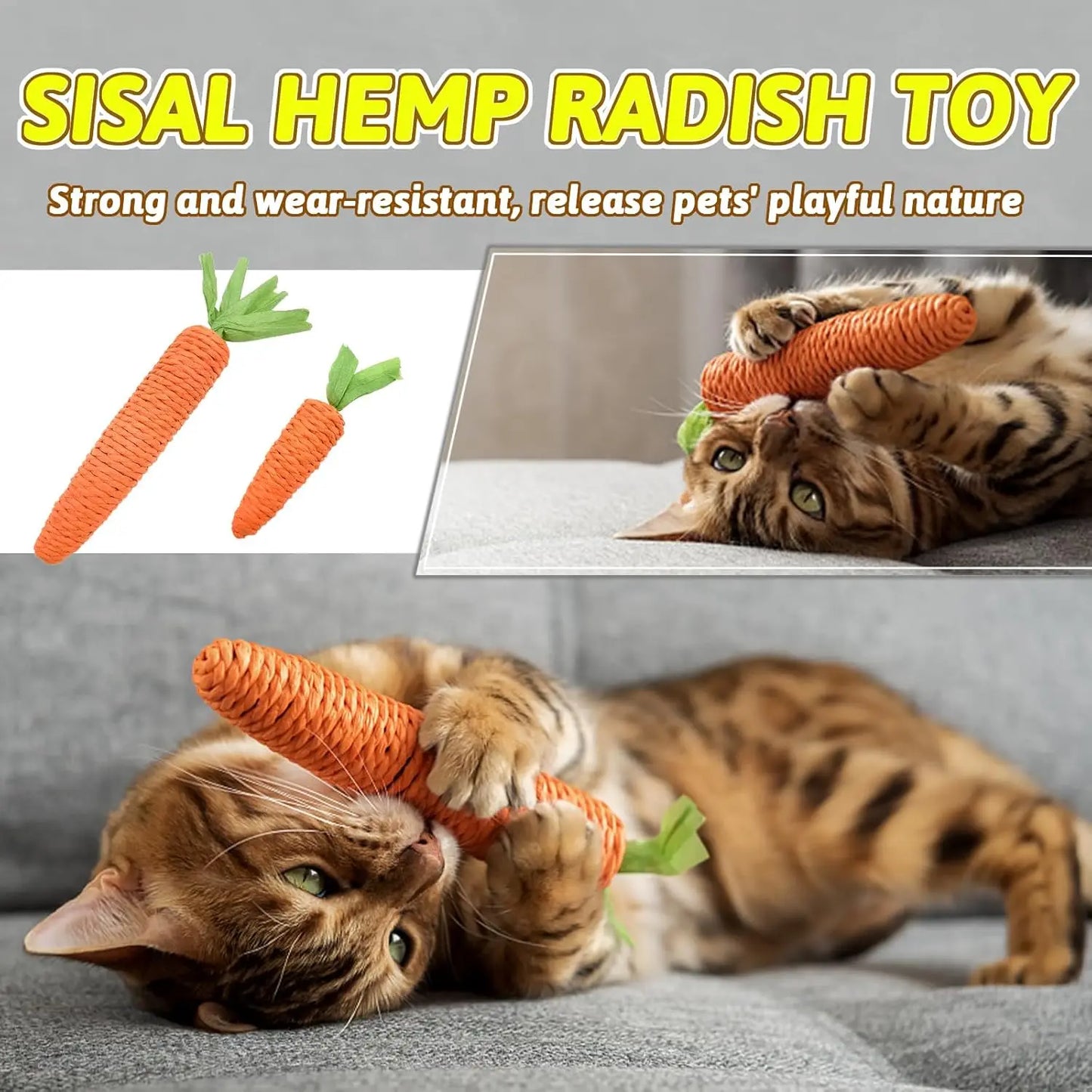 Carrot Cat Teether Toy