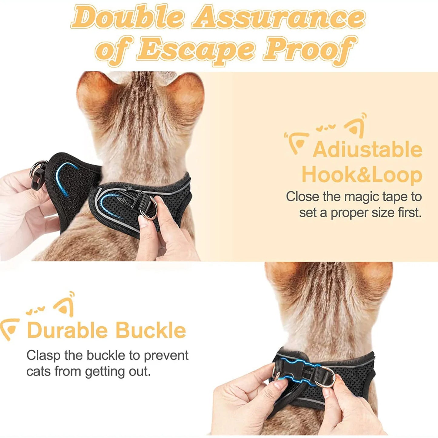 Escape-Proof Cat Harness Set