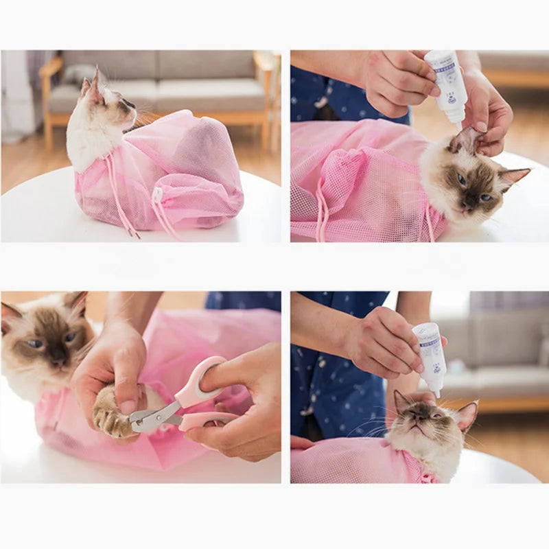 Mesh Cat Grooming Bag