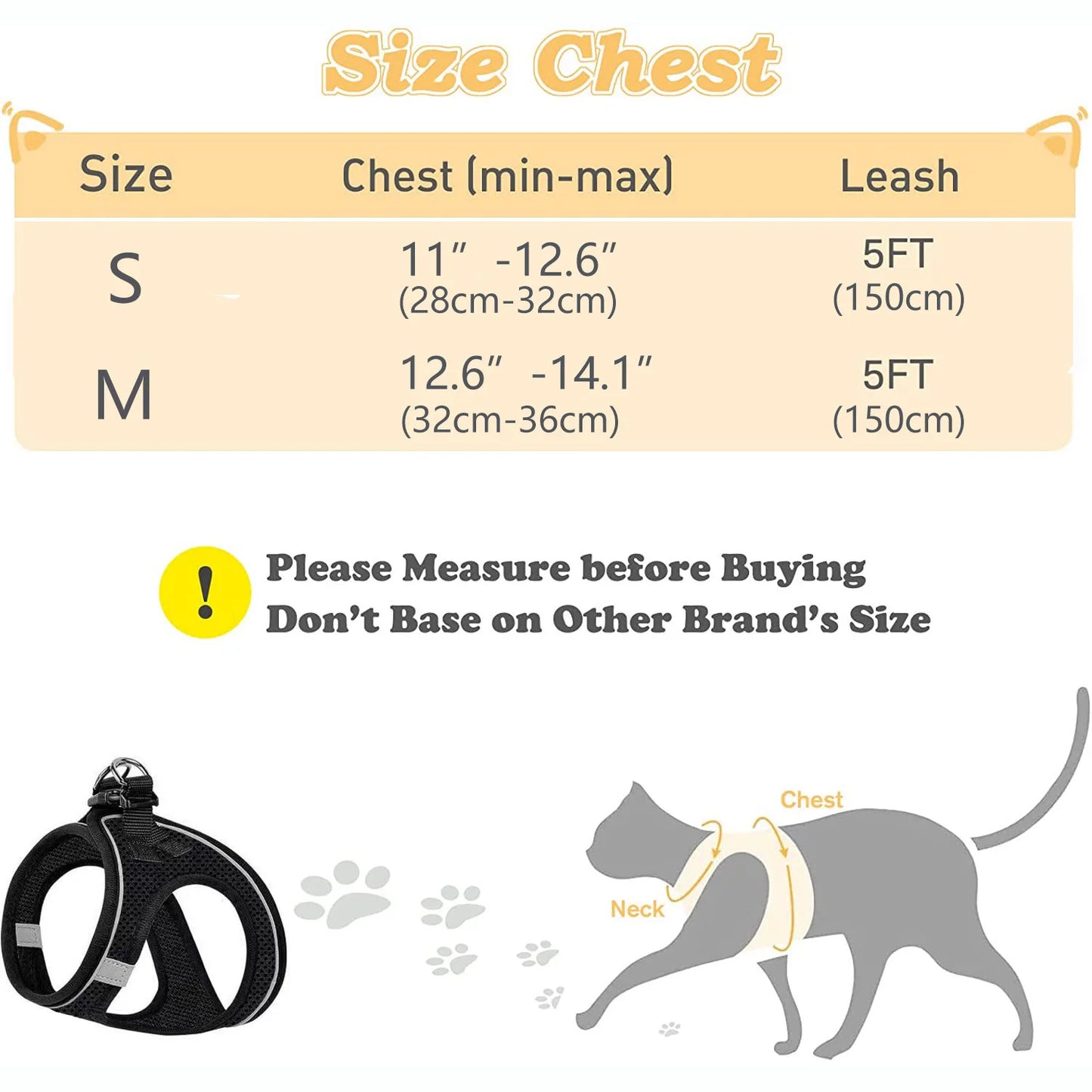 Escape-Proof Cat Harness Set
