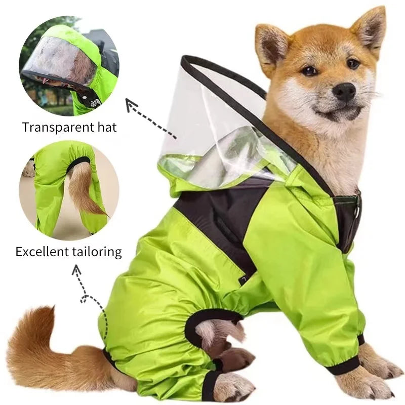Dog Face Raincoat Jumpsuit