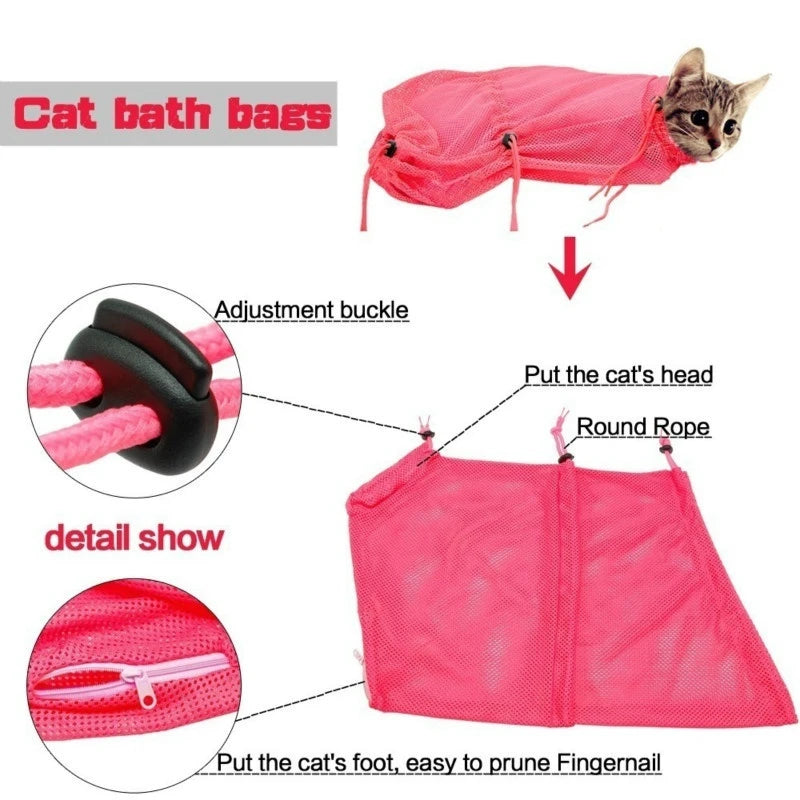 Mesh Cat Grooming Bag