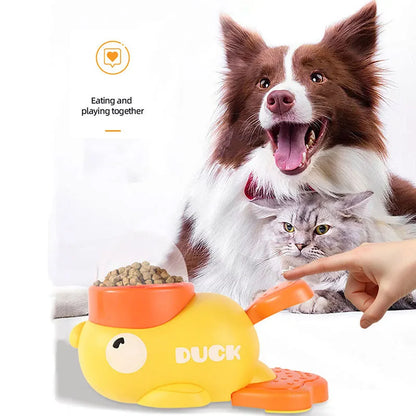 Little Yellow Duck Interactive Puzzle Pet Feeder