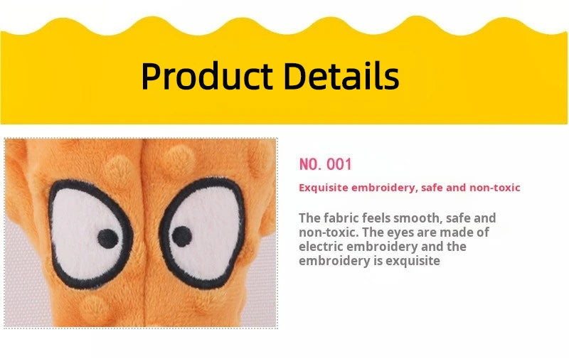 Plush Octopus Dog Toy