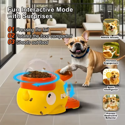 Little Yellow Duck Interactive Puzzle Pet Feeder
