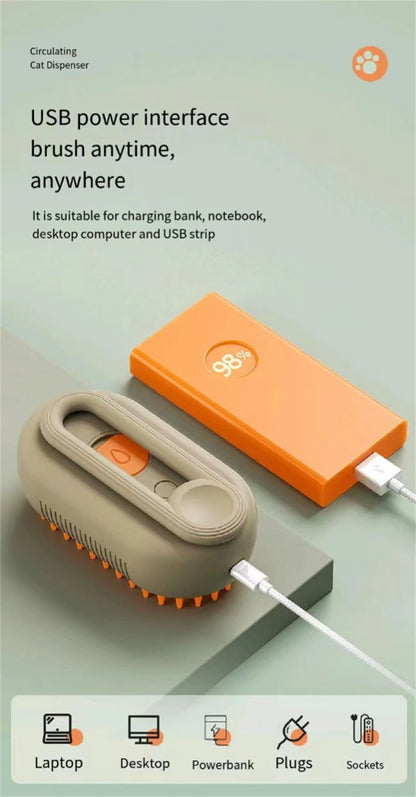 Electric Pet Steam Brush