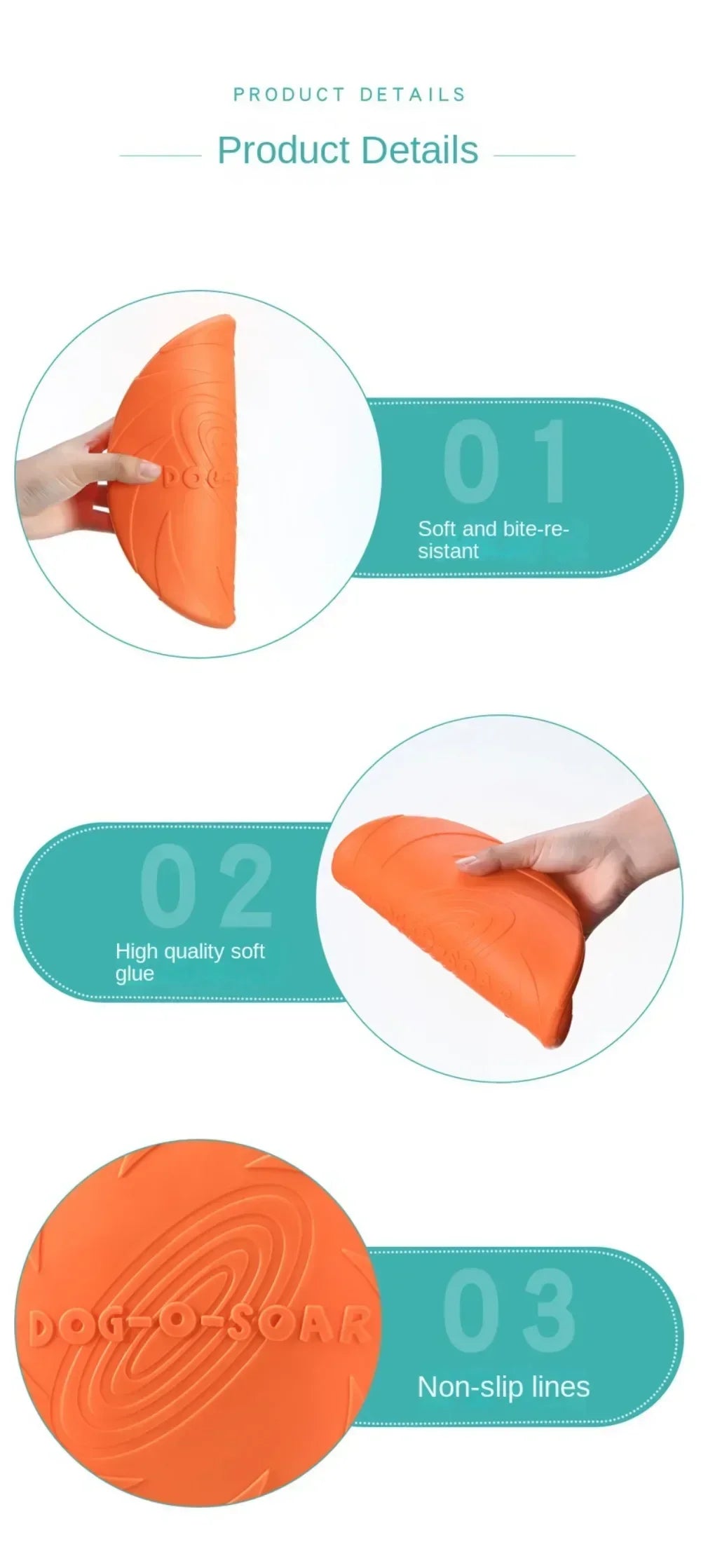 Multicolor Silicone Frisbee Dog Toy