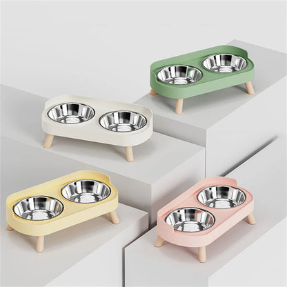 Colorful Dopamine Pet Double Bowl