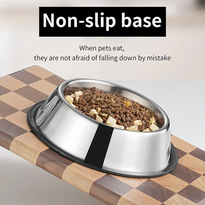 Pet Dog & Cat Stainless Steel Feeding Bowl