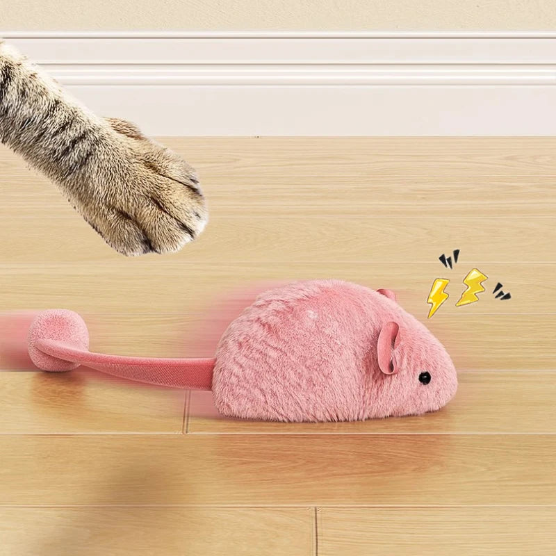 Interactive Plush Mouse Cat Toy