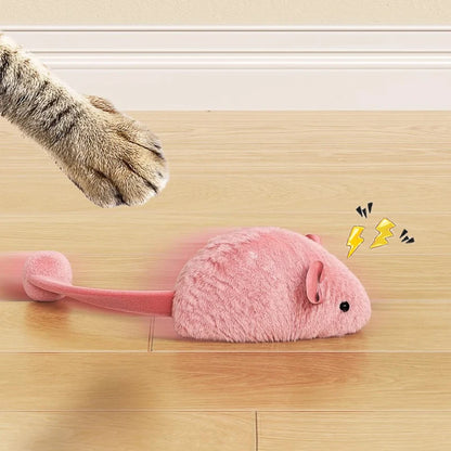 Interactive Plush Mouse Cat Toy