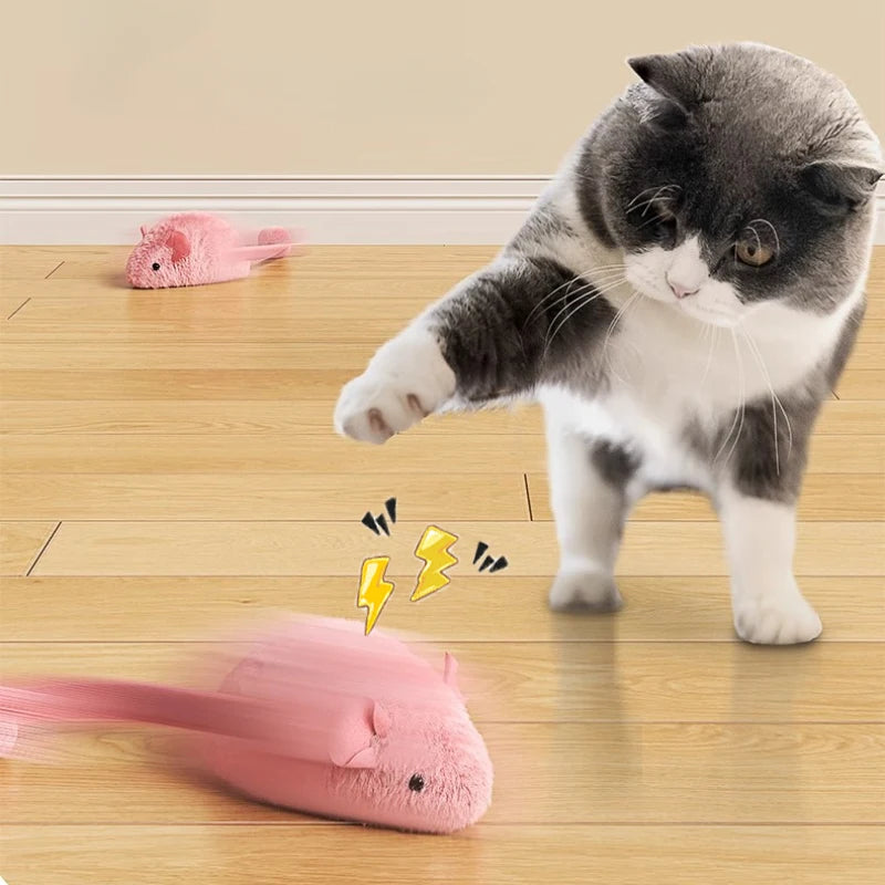 Interactive Plush Mouse Cat Toy