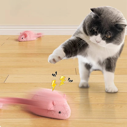 Interactive Plush Mouse Cat Toy