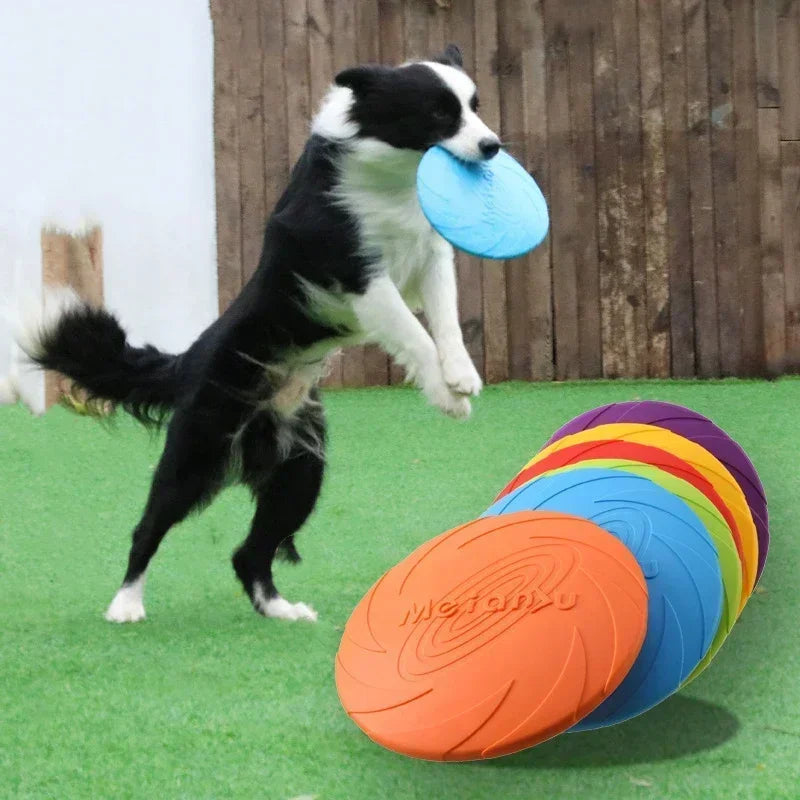Multicolor Silicone Frisbee Dog Toy