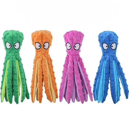 Plush Octopus Dog Toy