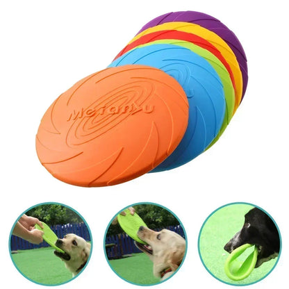Multicolor Silicone Frisbee Dog Toy