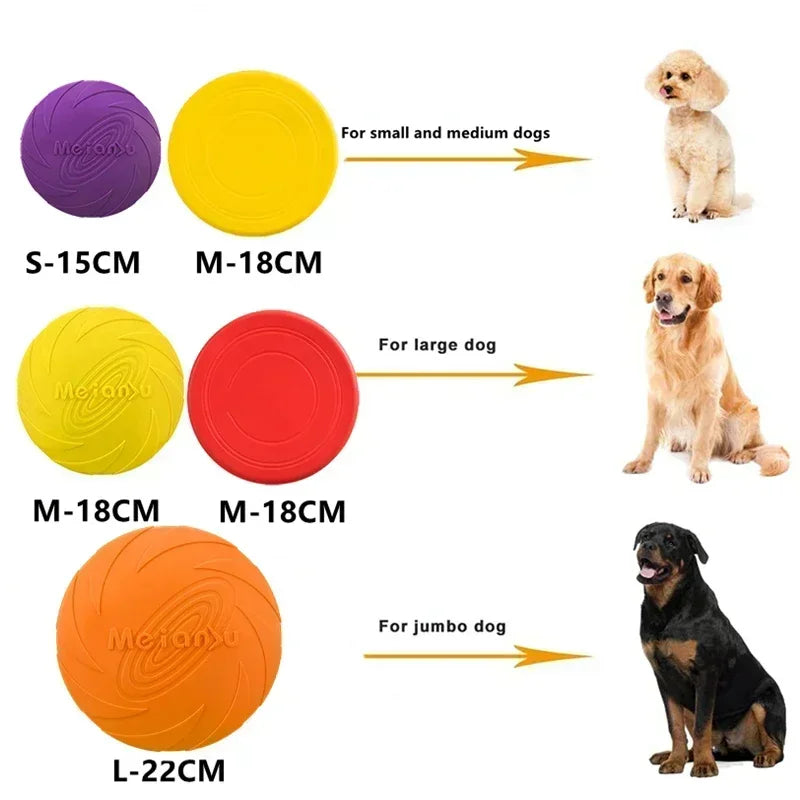 Multicolor Silicone Frisbee Dog Toy