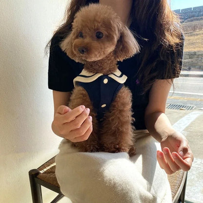 Cute Stripe Dog Polo