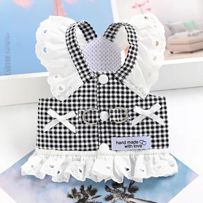 Lace Plaid Dog Vest