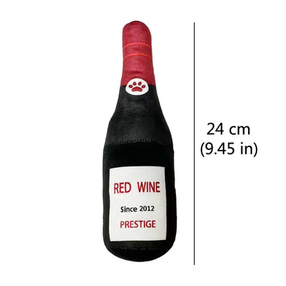 Funny Plush Beer Bottle Dog Toy