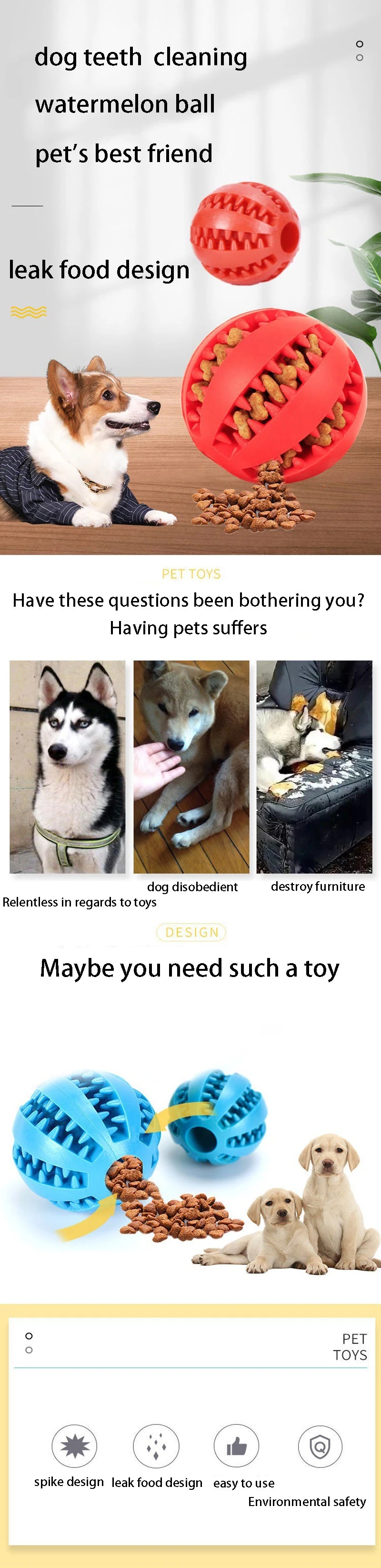 Natural Rubber Chew Toy for Dogs