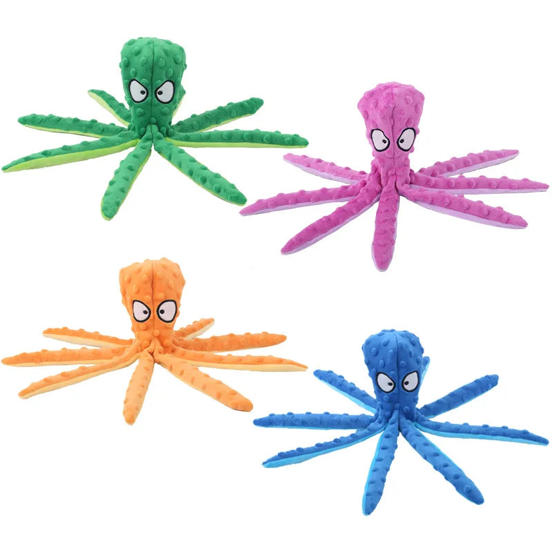 Plush Octopus Dog Toy