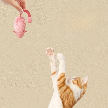 Interactive Plush Mouse Cat Toy