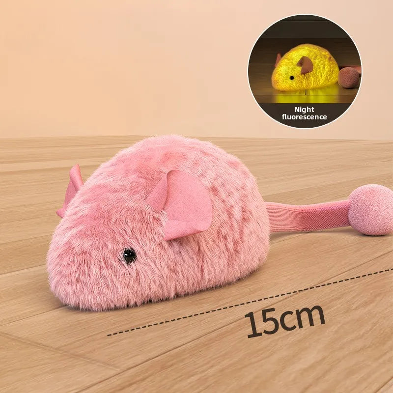 Interactive Plush Mouse Cat Toy