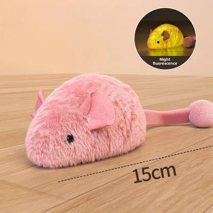 Interactive Plush Mouse Cat Toy