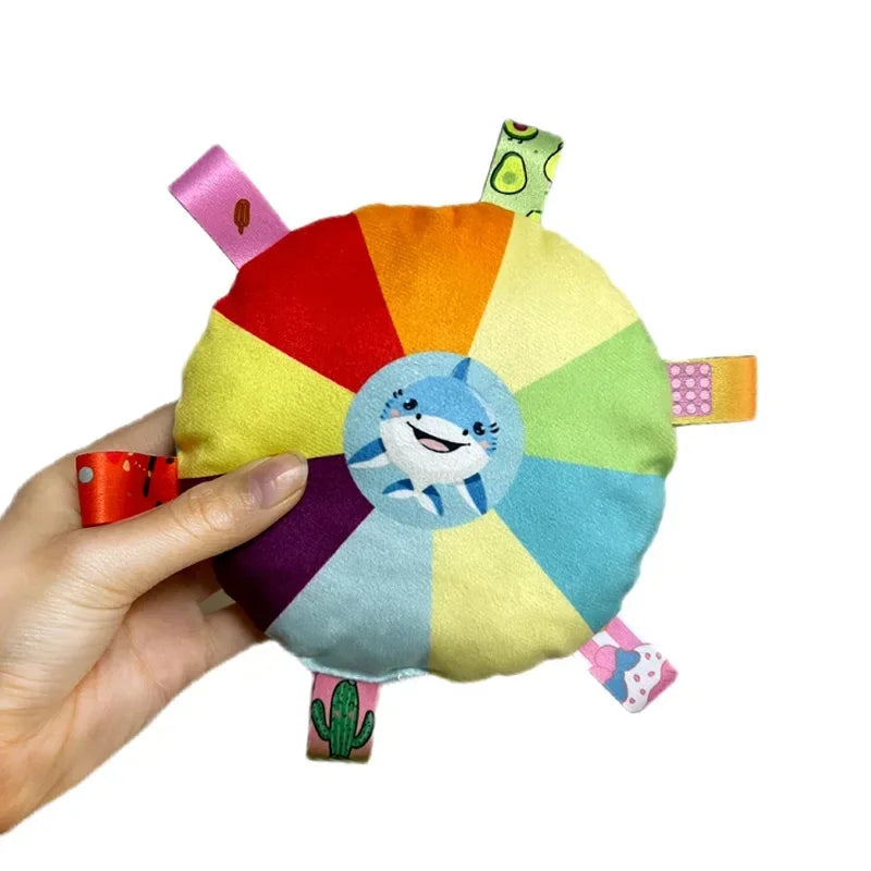 Funny Rainbow Plush Flying Saucer Dog Toy