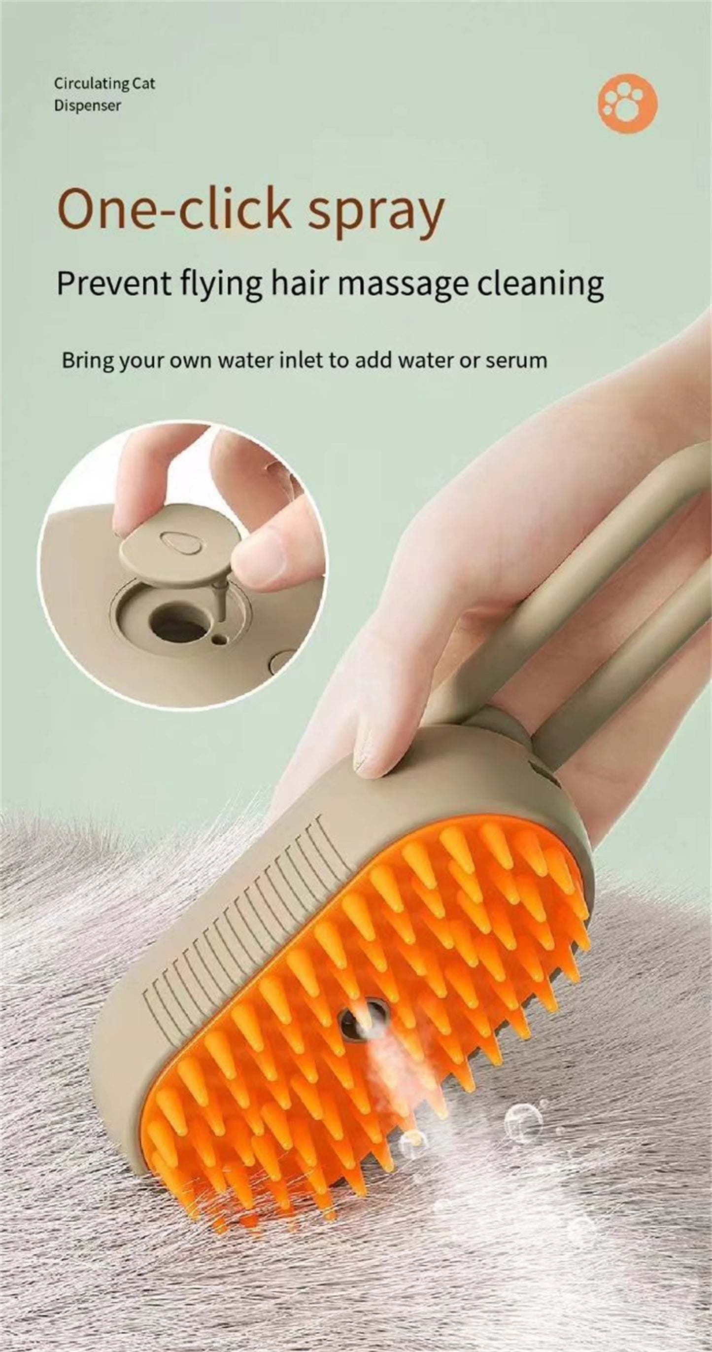 Electric Pet Steam Brush