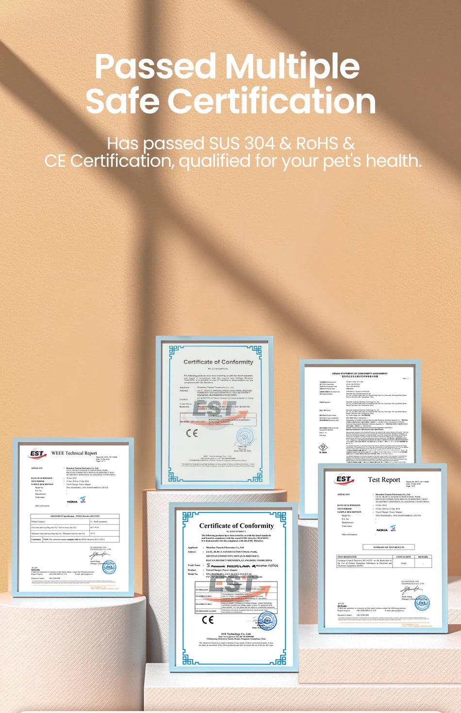 ROJECO Stainless Steel Pet Drinking Fountain