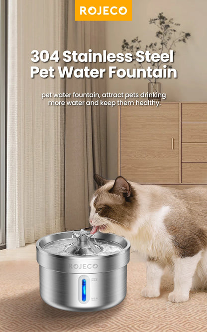 ROJECO Stainless Steel Pet Drinking Fountain