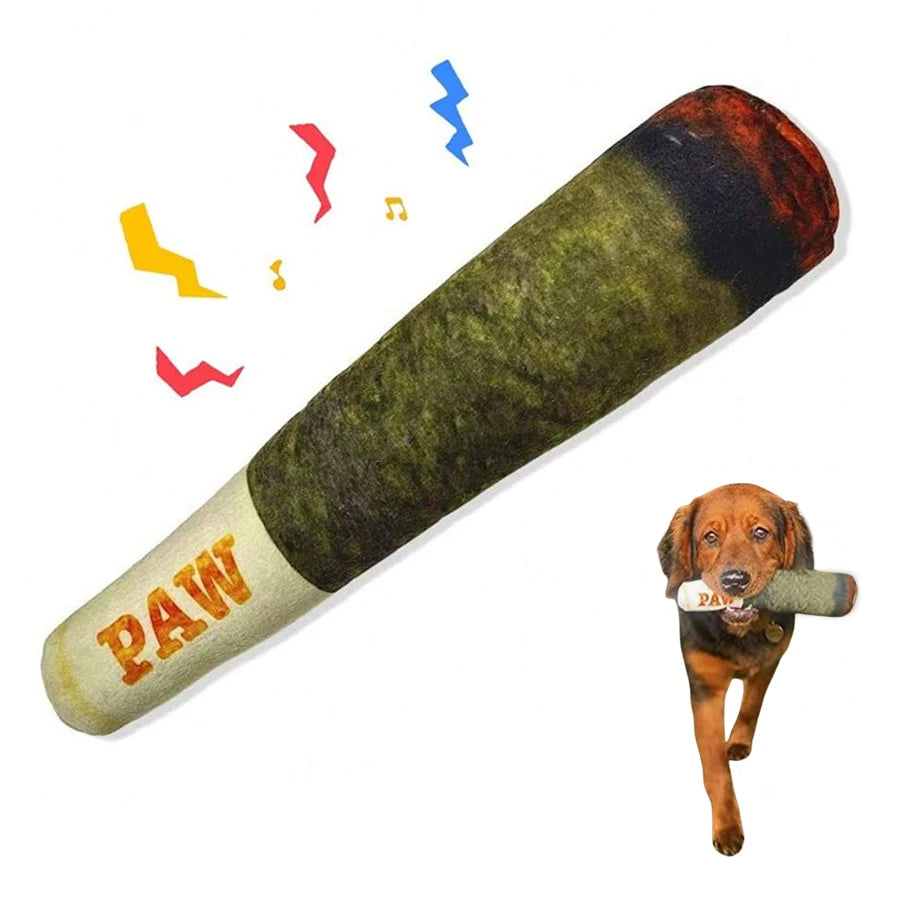 Funny Cigar Design Plush Squeaky Toy
