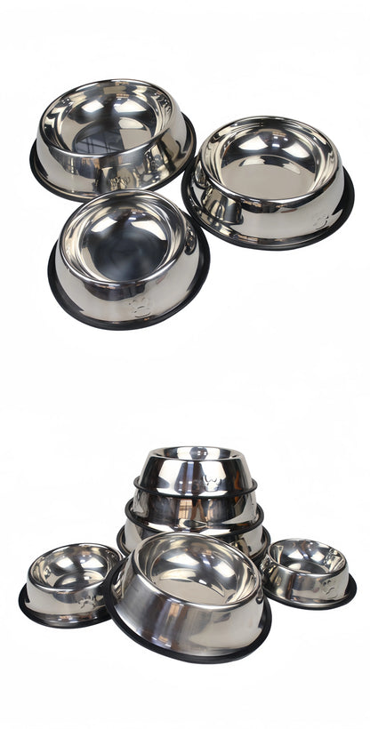 Pet Dog & Cat Stainless Steel Feeding Bowl