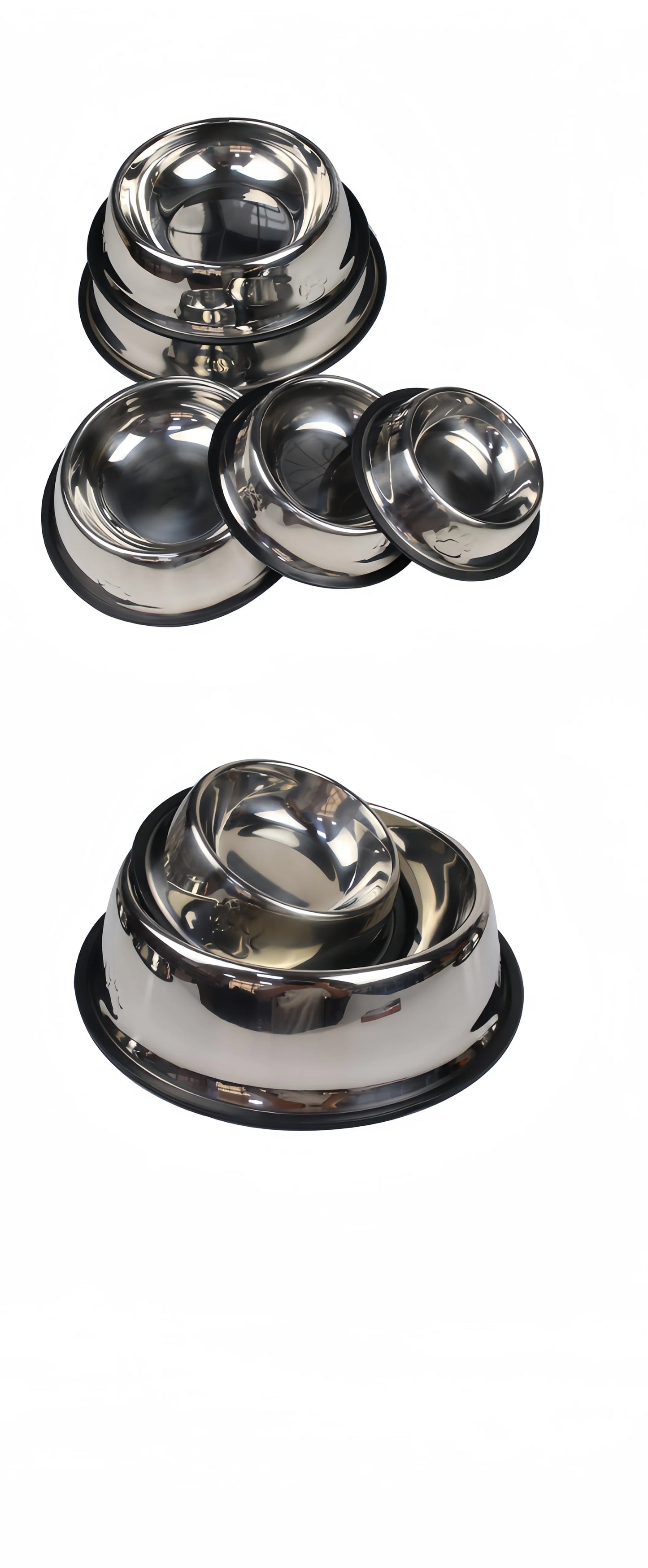 Pet Dog & Cat Stainless Steel Feeding Bowl