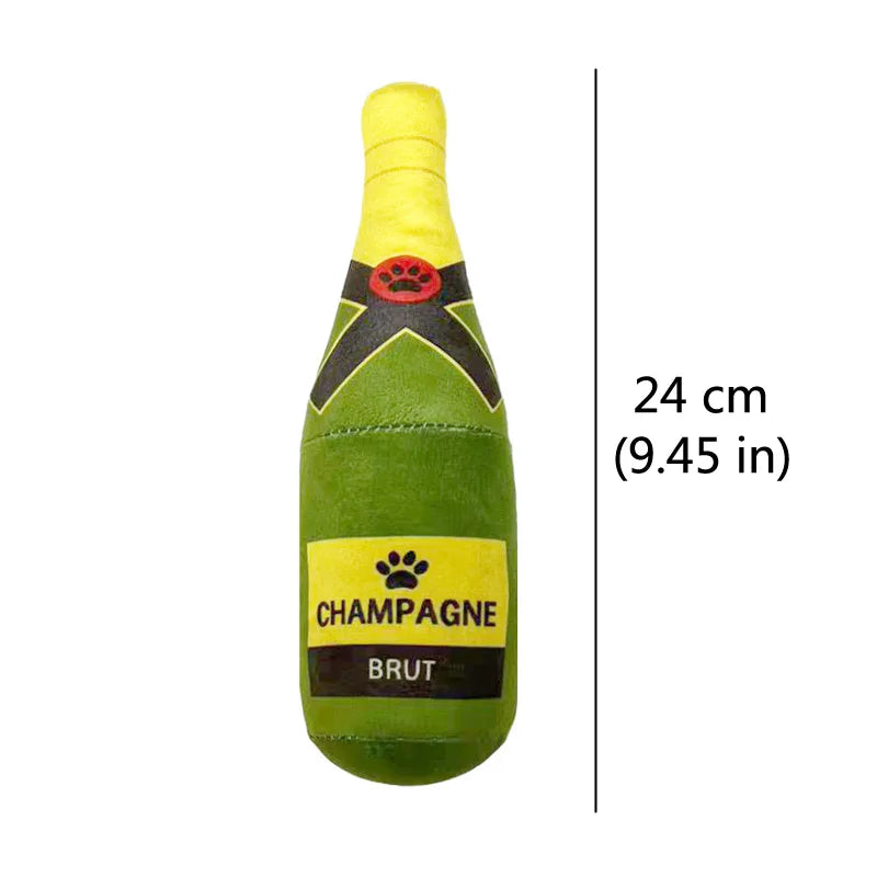 Funny Plush Beer Bottle Dog Toy