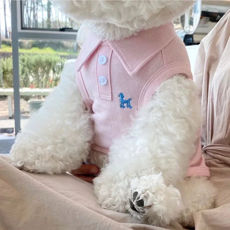 Cute Stripe Dog Polo