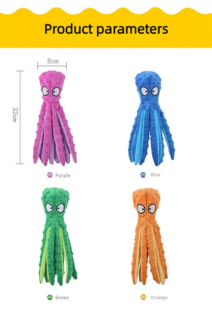Plush Octopus Dog Toy