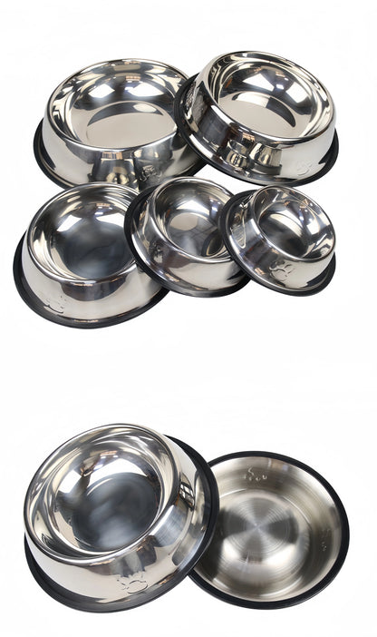 Pet Dog & Cat Stainless Steel Feeding Bowl