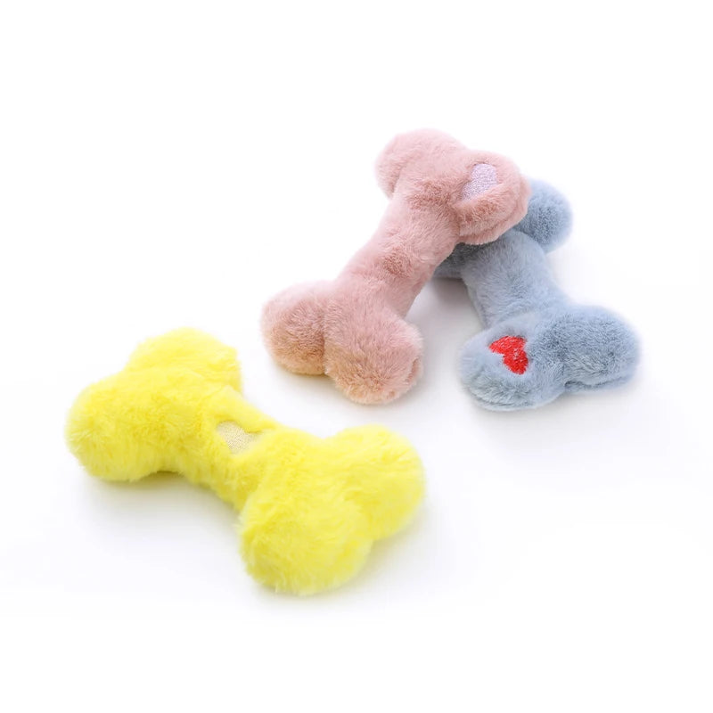 Cute Love Bone Plush Dog Toy