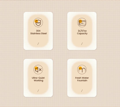 ROJECO Stainless Steel Pet Drinking Fountain