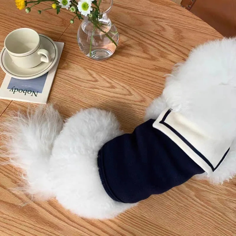 Cute Stripe Dog Polo