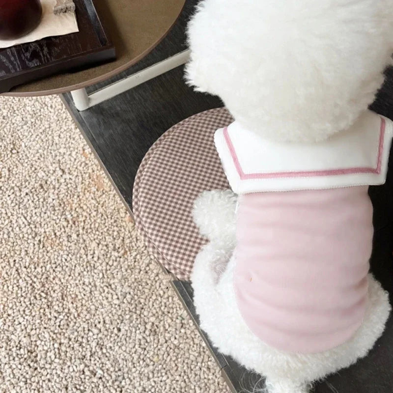 Cute Stripe Dog Polo