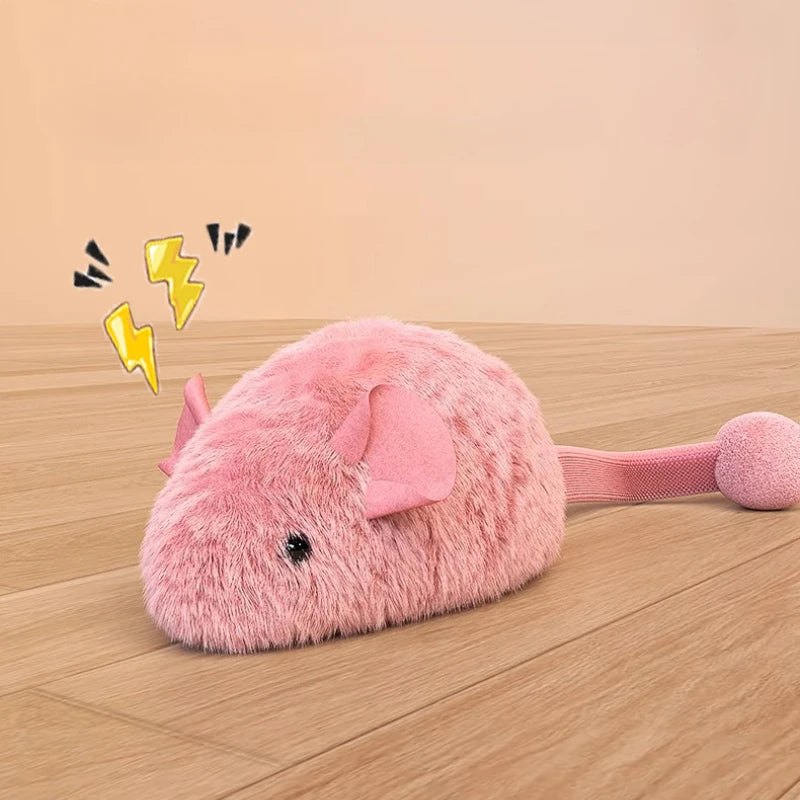 Interactive Plush Mouse Cat Toy